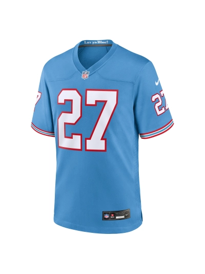 Men's Tennessee Titans Eddie George Nike Light Blue Oilers Retro Retired Players Game Jersey 02