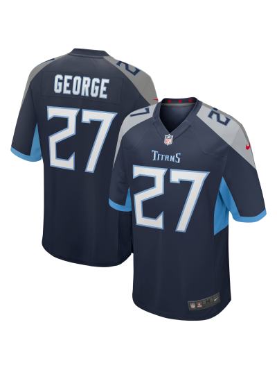 Men's Tennessee Titans Eddie George Nike Navy Game Retired Player Jersey 01