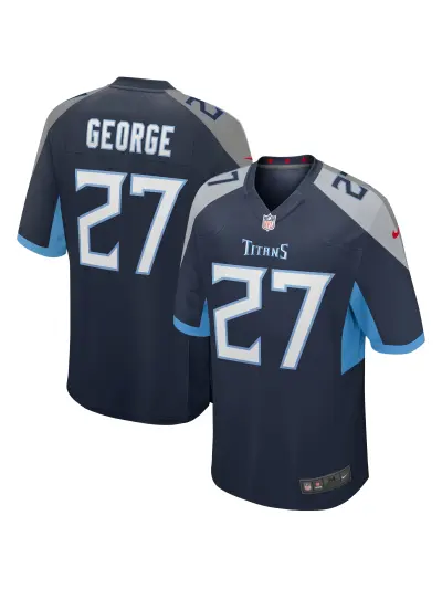 Men's Tennessee Titans Eddie George Nike Navy Game Retired Player Jersey 01