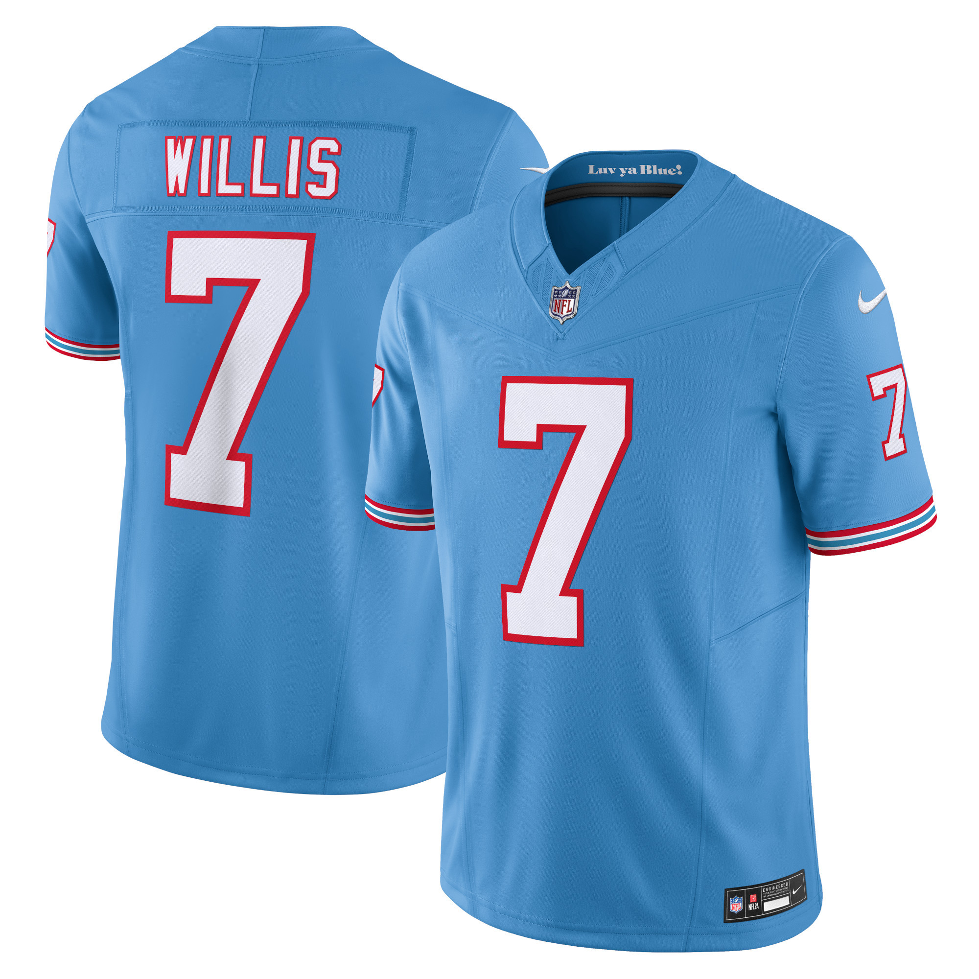 Men's Tennessee Titans Malik Willis Nike Light Blue Vapor FUSE Limited Jersey
