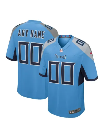 Men's Tennessee Titans Nike Light Blue Alternate Custom Game Jersey 01