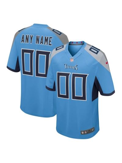 Men's Tennessee Titans Nike Light Blue Alternate Custom Game Jersey 01