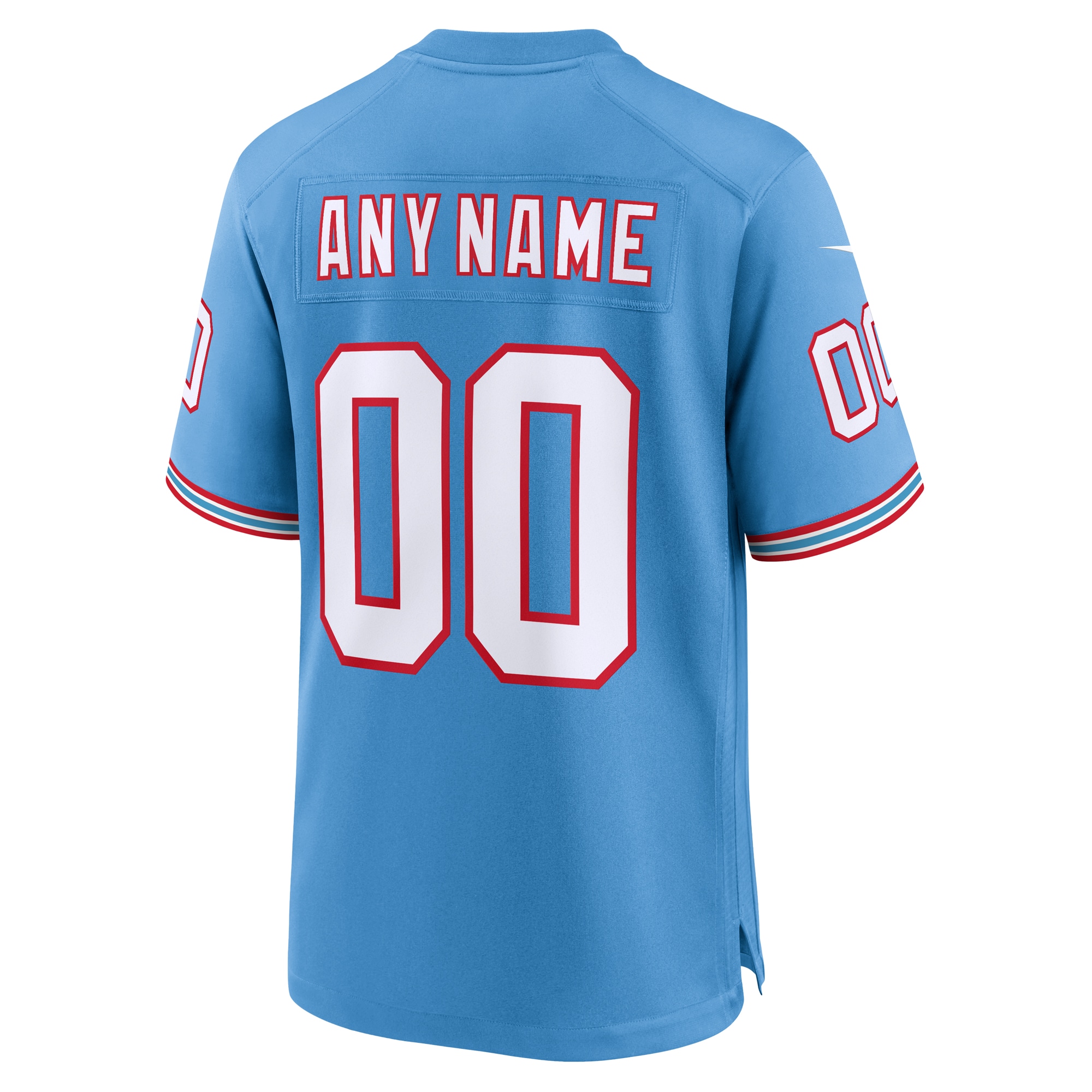 Men's Tennessee Titans Nike Light Blue Oilers Retro Custom Game Jersey