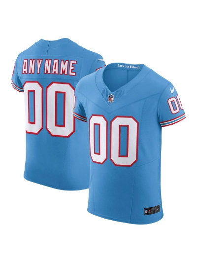 Men's Tennessee Titans Nike Light Blue Vapor FUSE Elite Custom Jersey 01