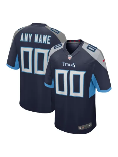 Men's Tennessee Titans Nike Navy Custom Jersey 01