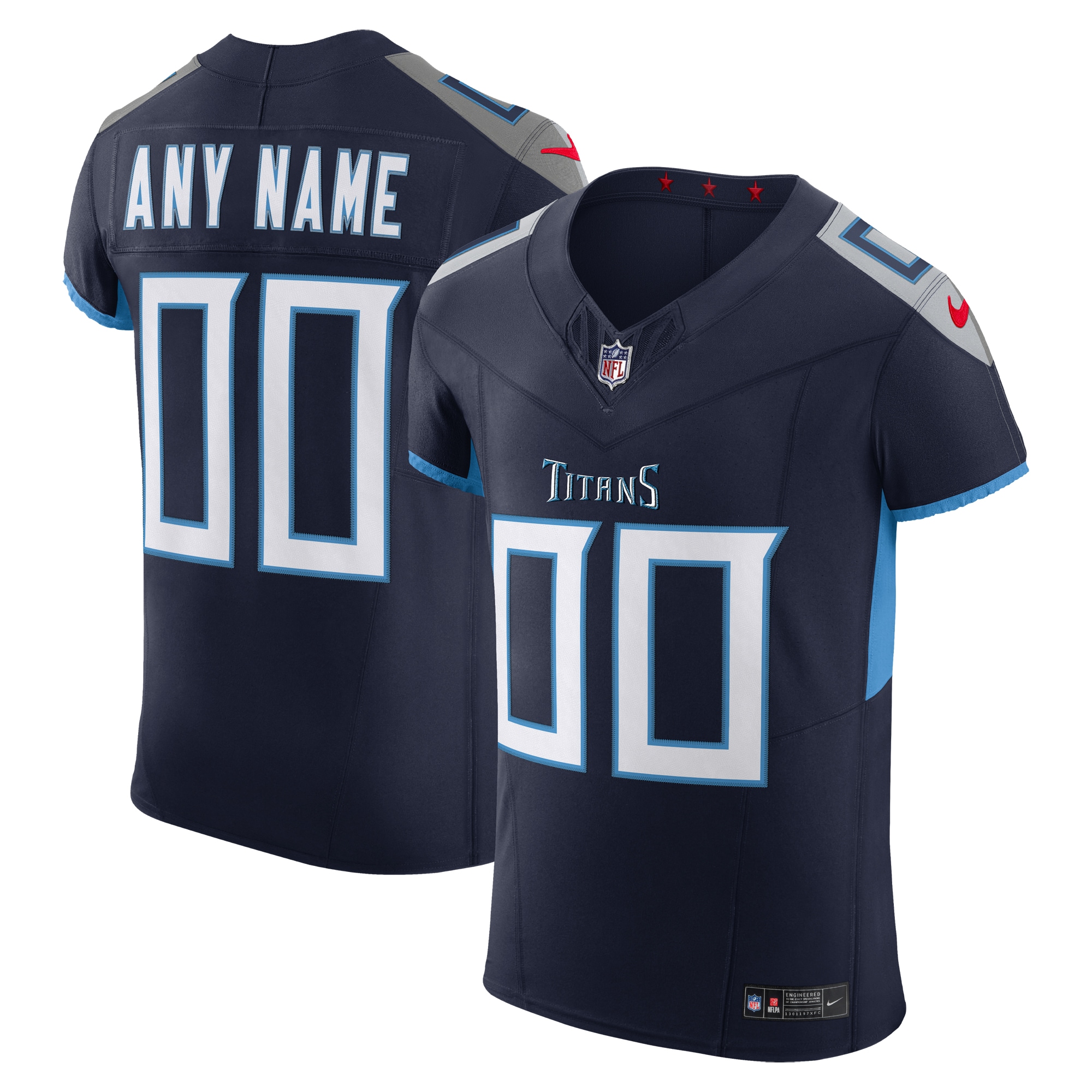 Men's Tennessee Titans Nike Navy Vapor FUSE Elite Custom Jersey