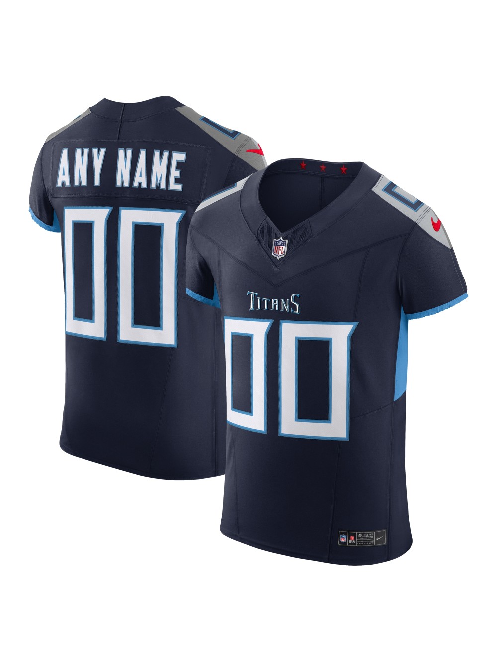 Men's Tennessee Titans Nike Navy Vapor FUSE Elite Custom Jersey