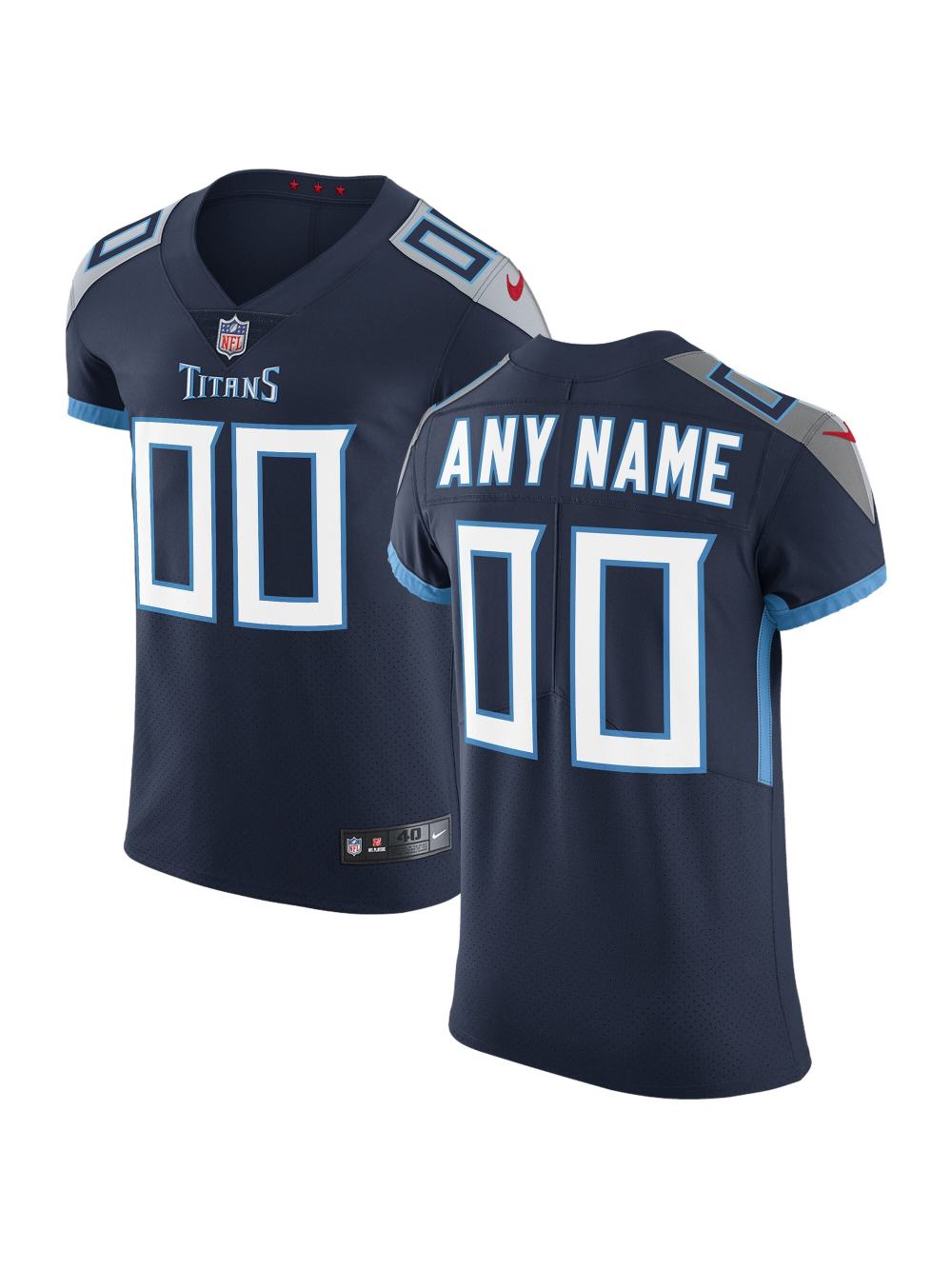 Men's Tennessee Titans Nike Navy Vapor Untouchable Custom Elite Jersey