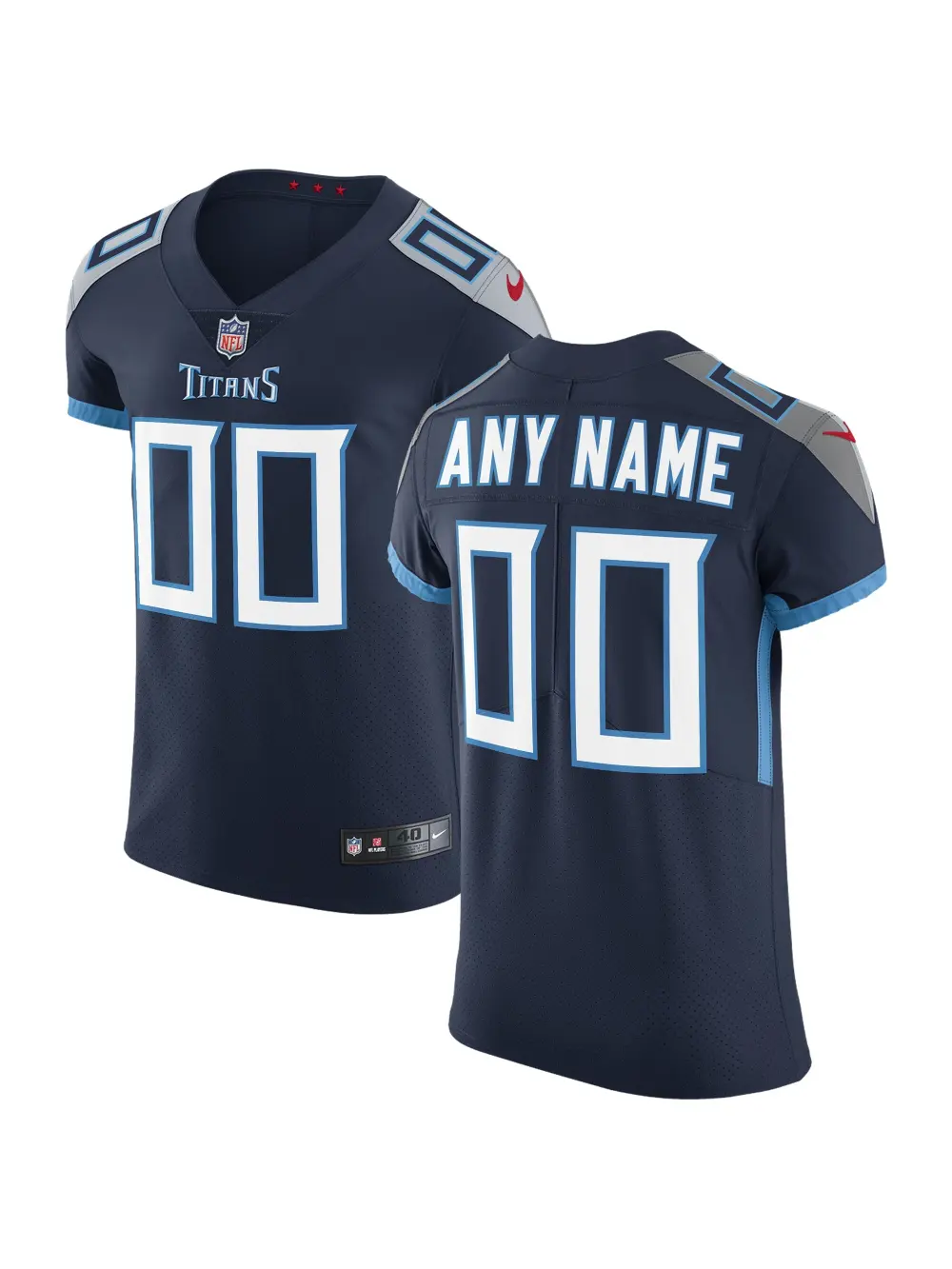 Men's Tennessee Titans Nike Navy Vapor Untouchable Custom Elite Jersey