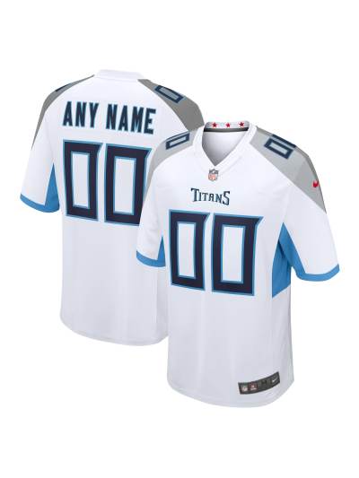Men's Tennessee Titans Nike White Custom Game Jersey 01