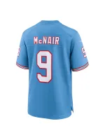 Men's Tennessee Titans Steve McNair Nike Light Blue Oilers Retro Retired Players Game Jersey