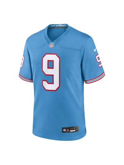 Men's Tennessee Titans Steve McNair Nike Light Blue Oilers Retro Retired Players Game Jersey 02