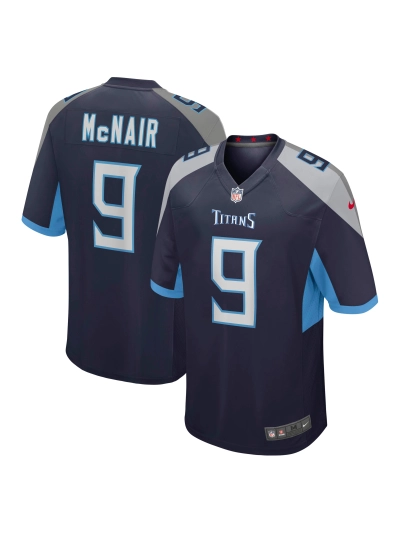 Men's Tennessee Titans Steve McNair Nike Navy Game Retired Player Jersey 01