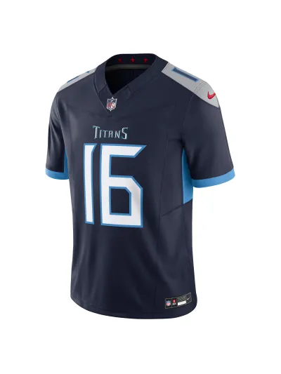 Men's Tennessee Titans Treylon Burks Nike Navy Vapor FUSE Limited Jersey 02