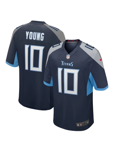 Men's Tennessee Titans Vince Young Nike Navy Game Retired Player Jersey 01