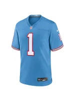 Men's Tennessee Titans Warren Moon Nike Light Blue Oilers Retro Retired Players Game Jersey