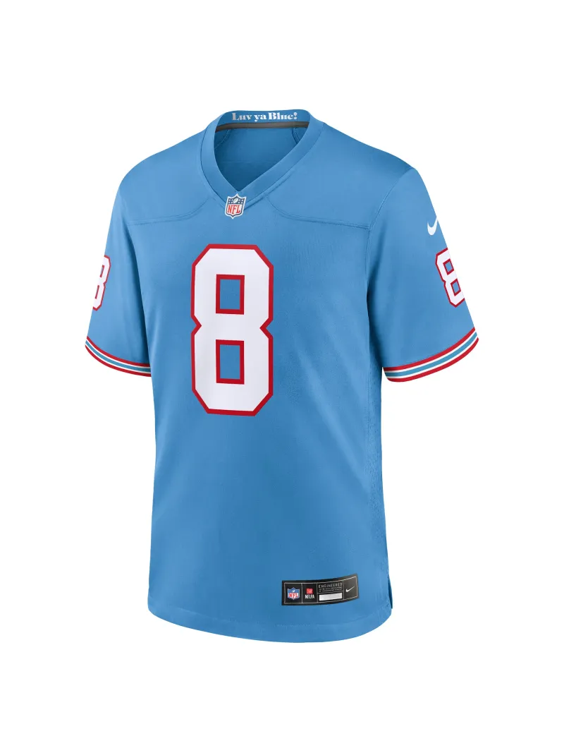 Men's Tennessee Titans Will Levis Nike Light Blue Oilers Retro Players Game Jersey