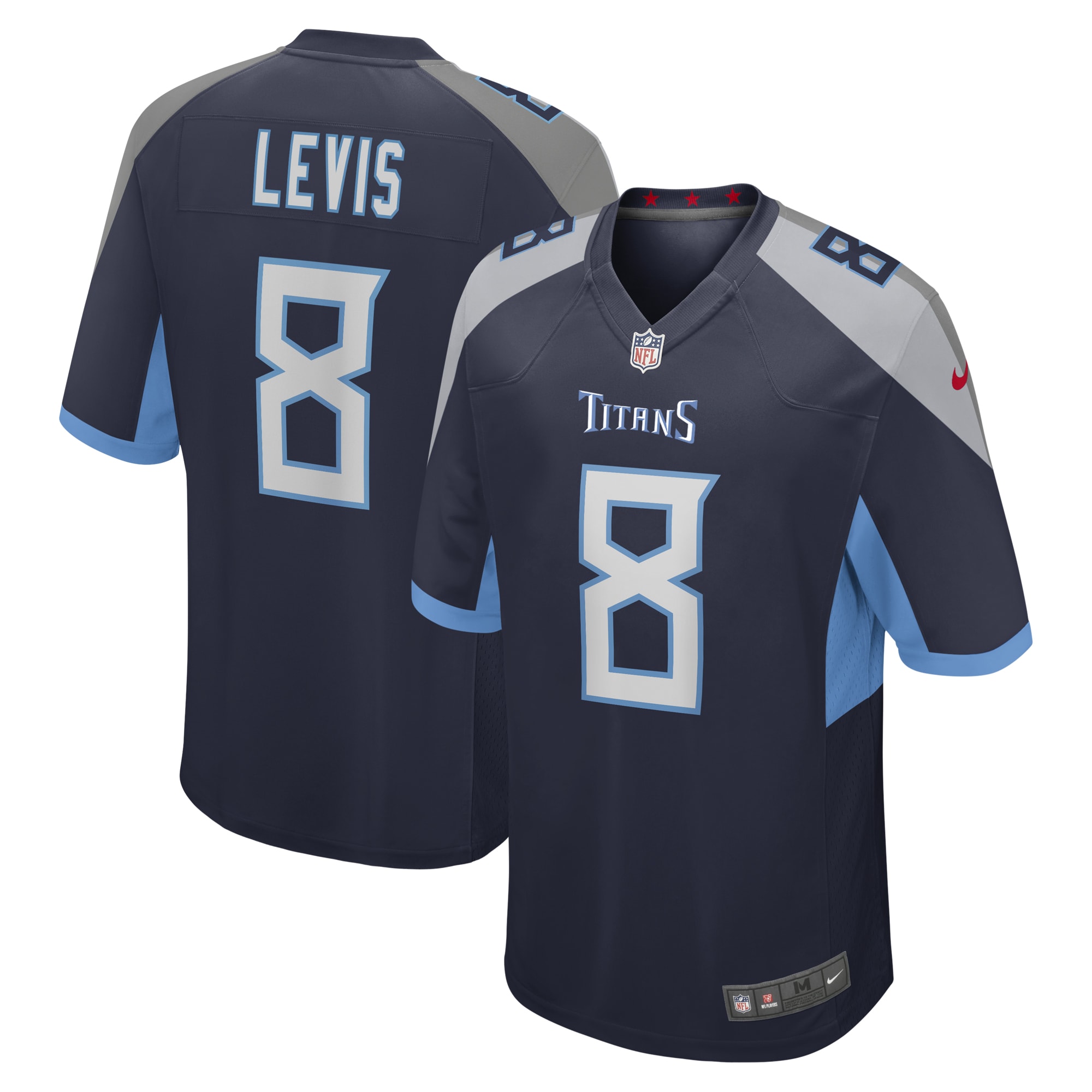 Men's Tennessee Titans Will Levis Nike Navy 2023 NFL Draft Game Jersey