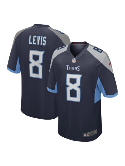 Men's Tennessee Titans Will Levis Nike Navy 2023 NFL Draft Game Jersey 01