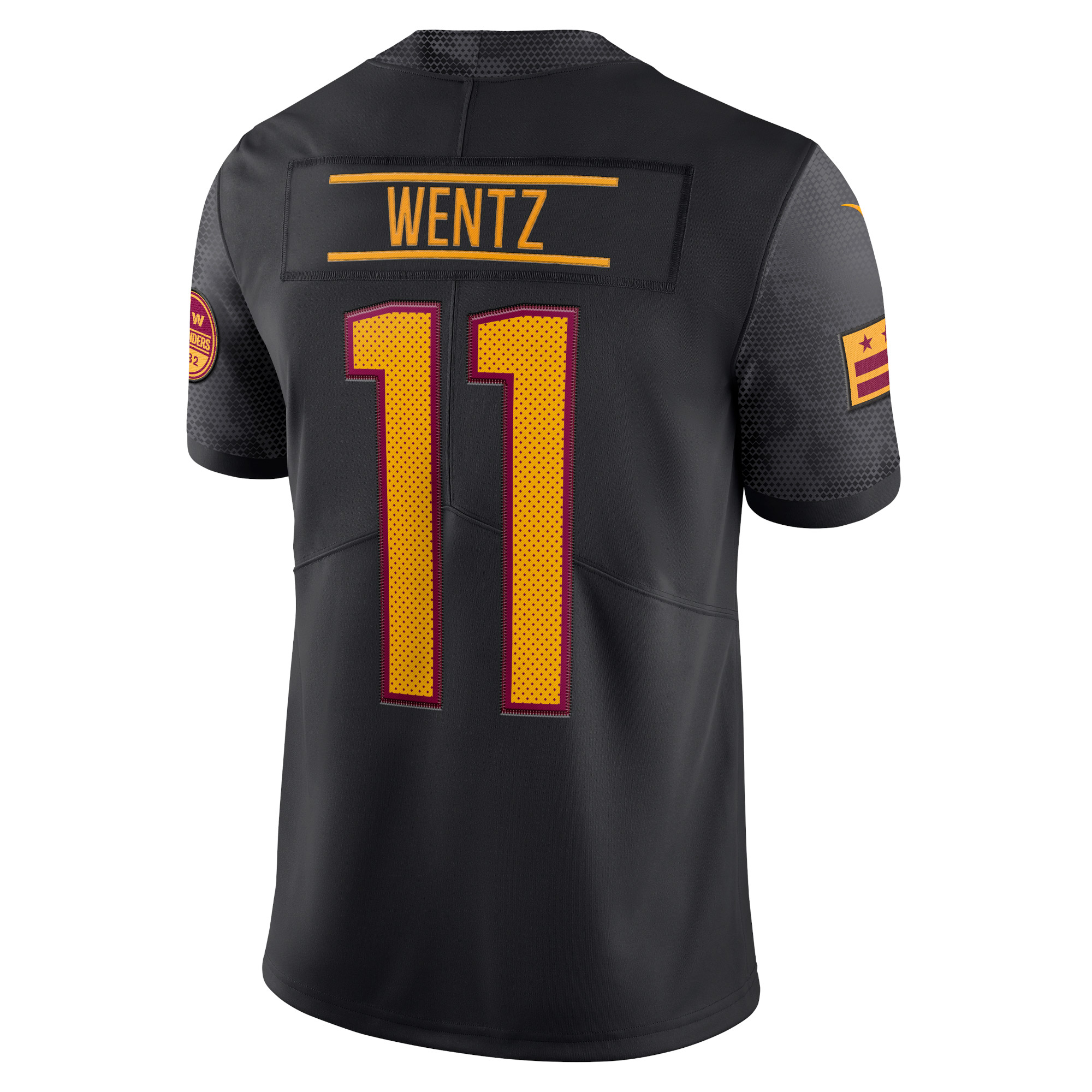 Men's Washington Commanders Carson Wentz Nike Black Alternate Jersey