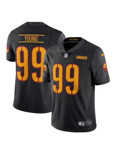 Men's Washington Commanders Chase Young Nike Black Alternate Vapor Limited Jersey 01