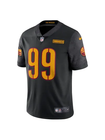 Men's Washington Commanders Chase Young Nike Black Alternate Vapor Limited Jersey 02