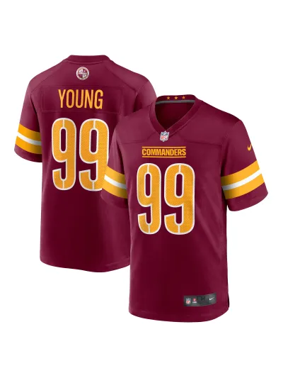 Men's Washington Commanders Chase Young Nike Burgundy Game Jersey 01