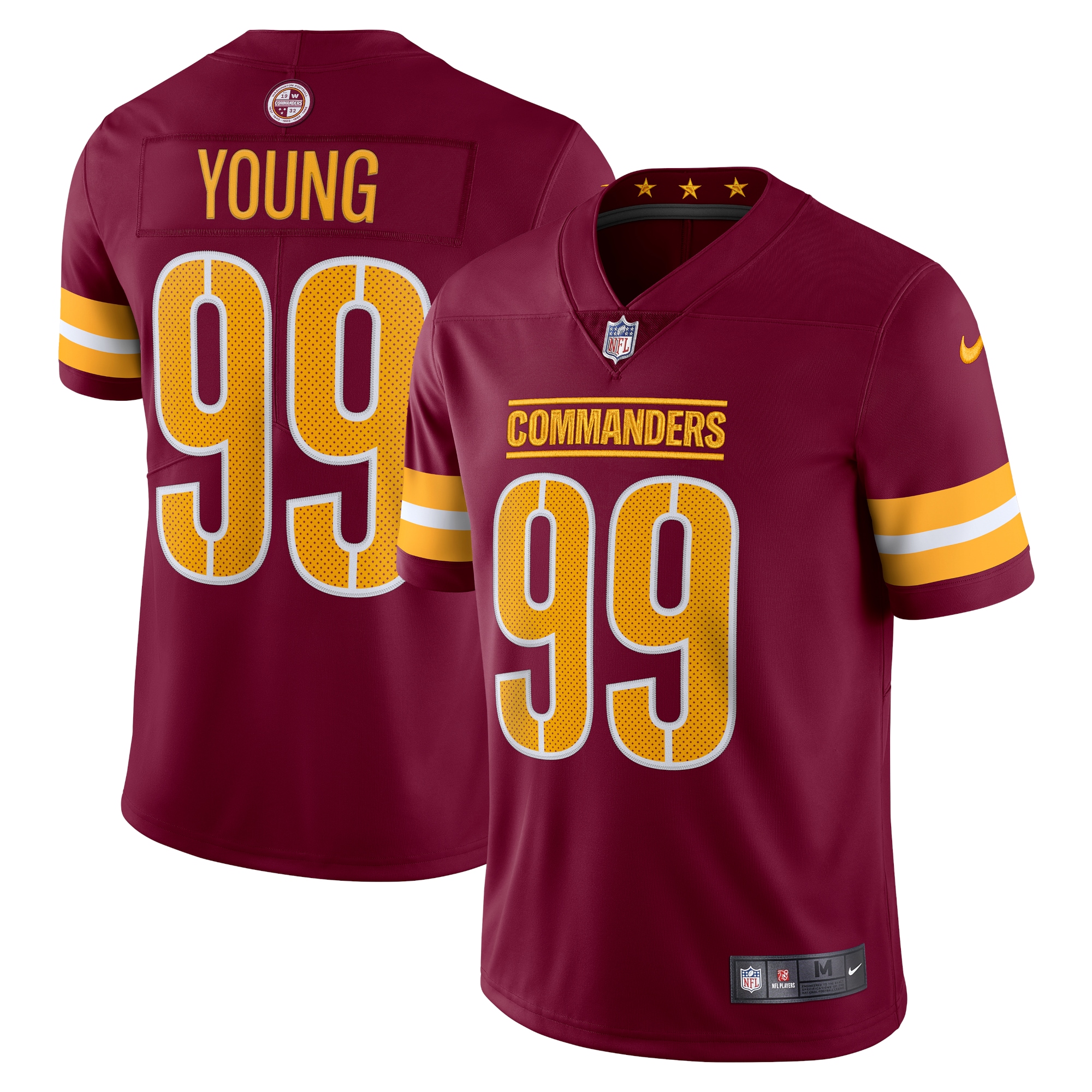 Men's Washington Commanders Chase Young Nike Burgundy Vapor Elite Jersey