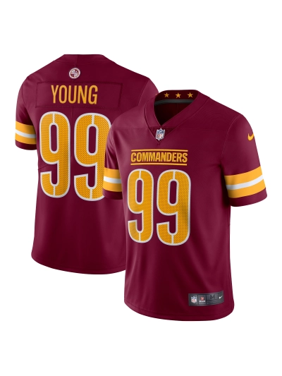 Men's Washington Commanders Chase Young Nike Burgundy Vapor Elite Jersey 01