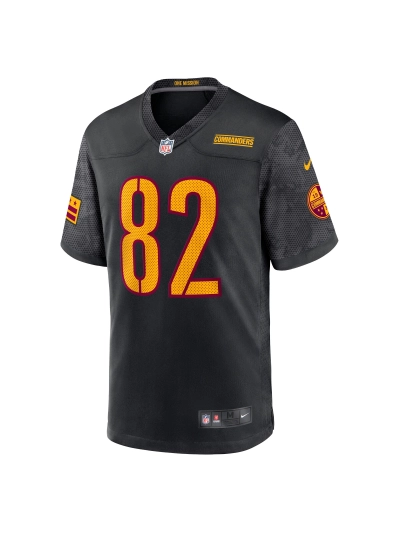 Men's Washington Commanders Logan Thomas Nike Black Alternate Jersey 02