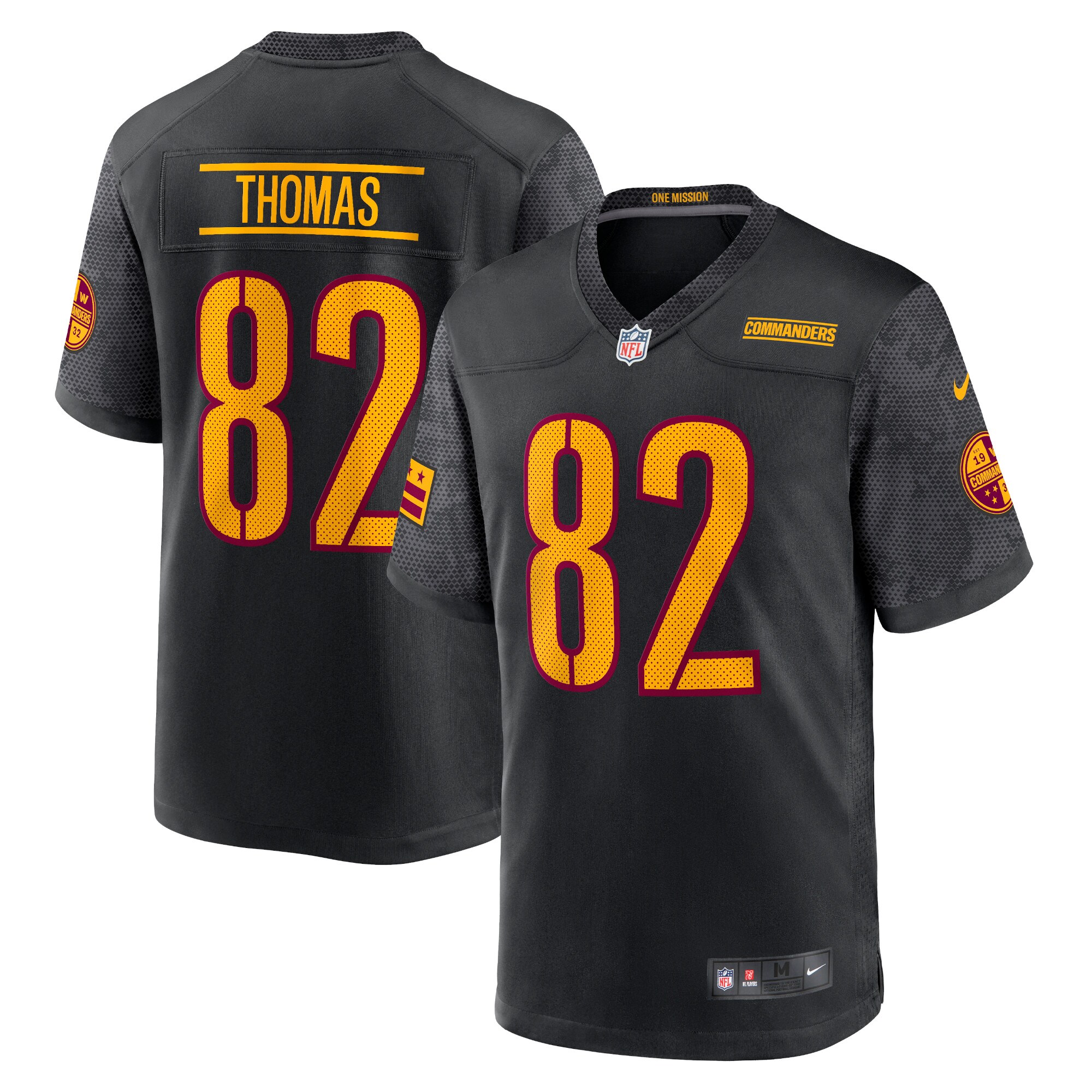 Men's Washington Commanders Logan Thomas Nike Black Alternate Jersey