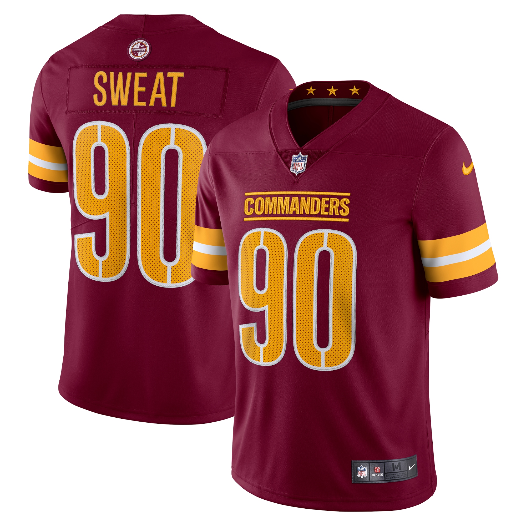 Men's Washington Commanders Montez Sweat Nike Burgundy Vapor Limited Edition Jersey