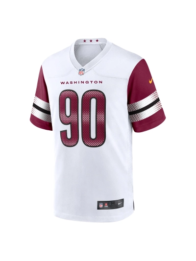 Men's Washington Commanders Montez Sweat Nike White Game Jersey 02