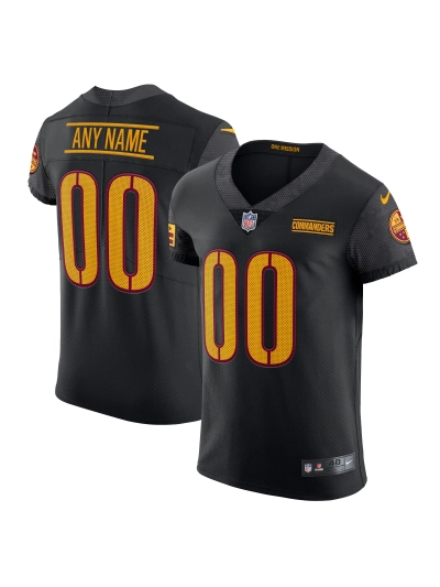 Men's Washington Commanders Nike Black Vapor Untouchable Elite Custom Alternate Jersey 01