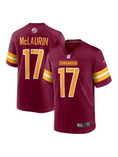 Men's Washington Commanders Terry McLaurin Nike Burgundy Game Jersey 01