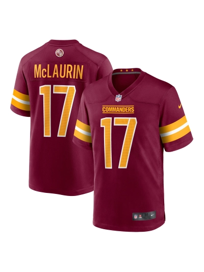 Men's Washington Commanders Terry McLaurin Nike Burgundy Players Game Jersey 01