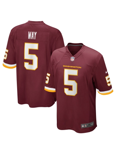 Men's Washington Football Team Tress Way Nike Burgundy Game Jersey 01