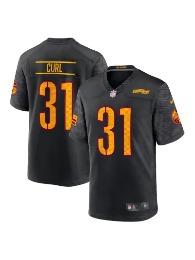 Mens Washington Commanders Kamren Curl Nike Black Alternate 01