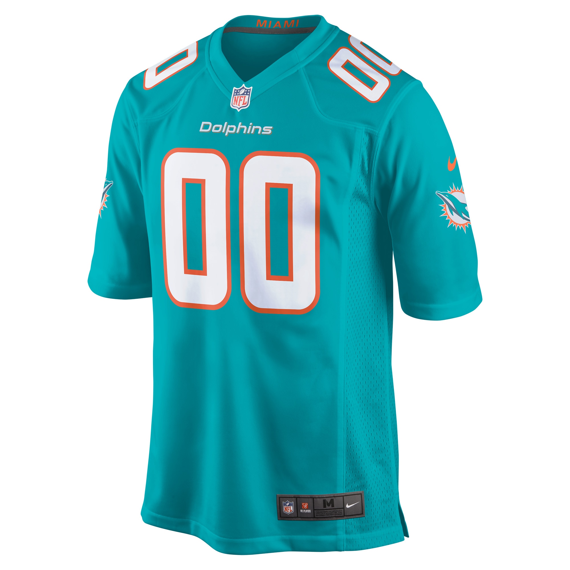 Miami Dolphins Nike Aqua Custom Game Jersey