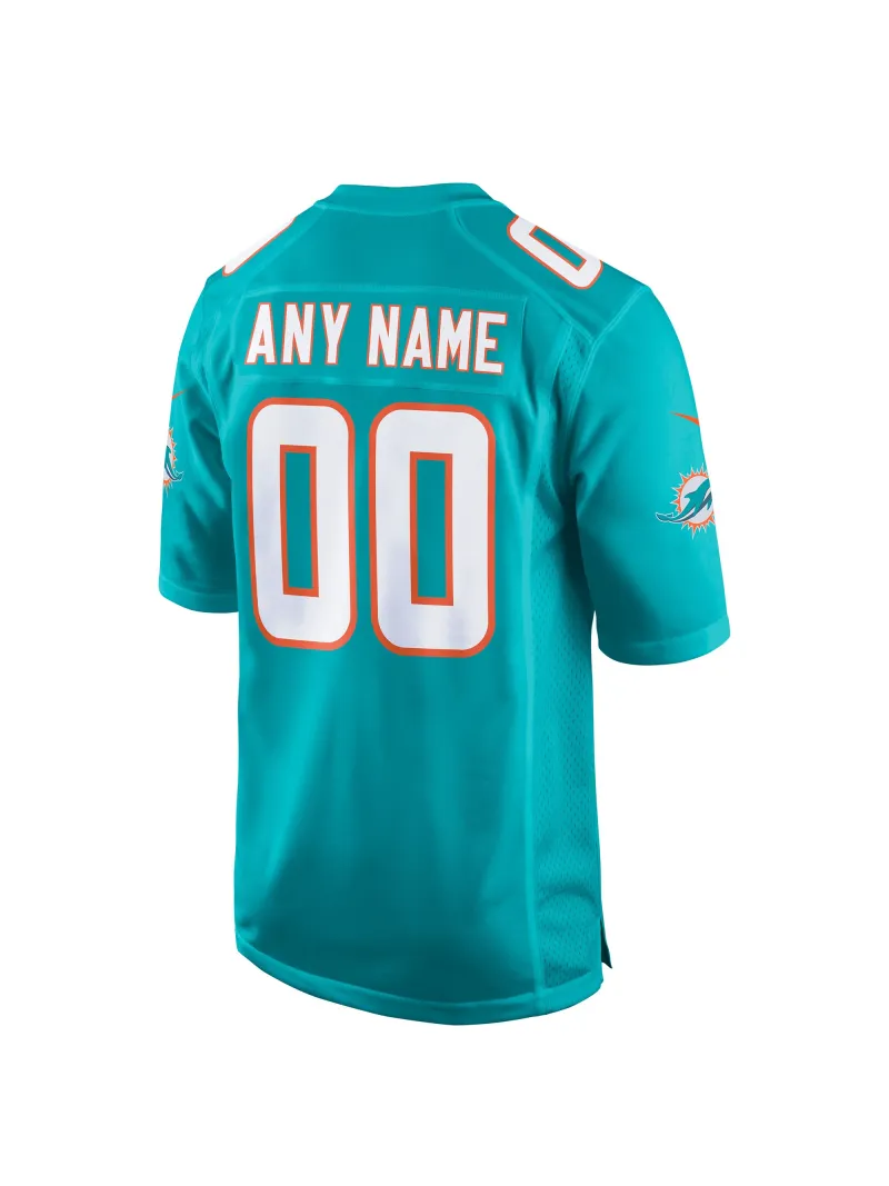 Miami Dolphins Nike Aqua Custom Game Jersey