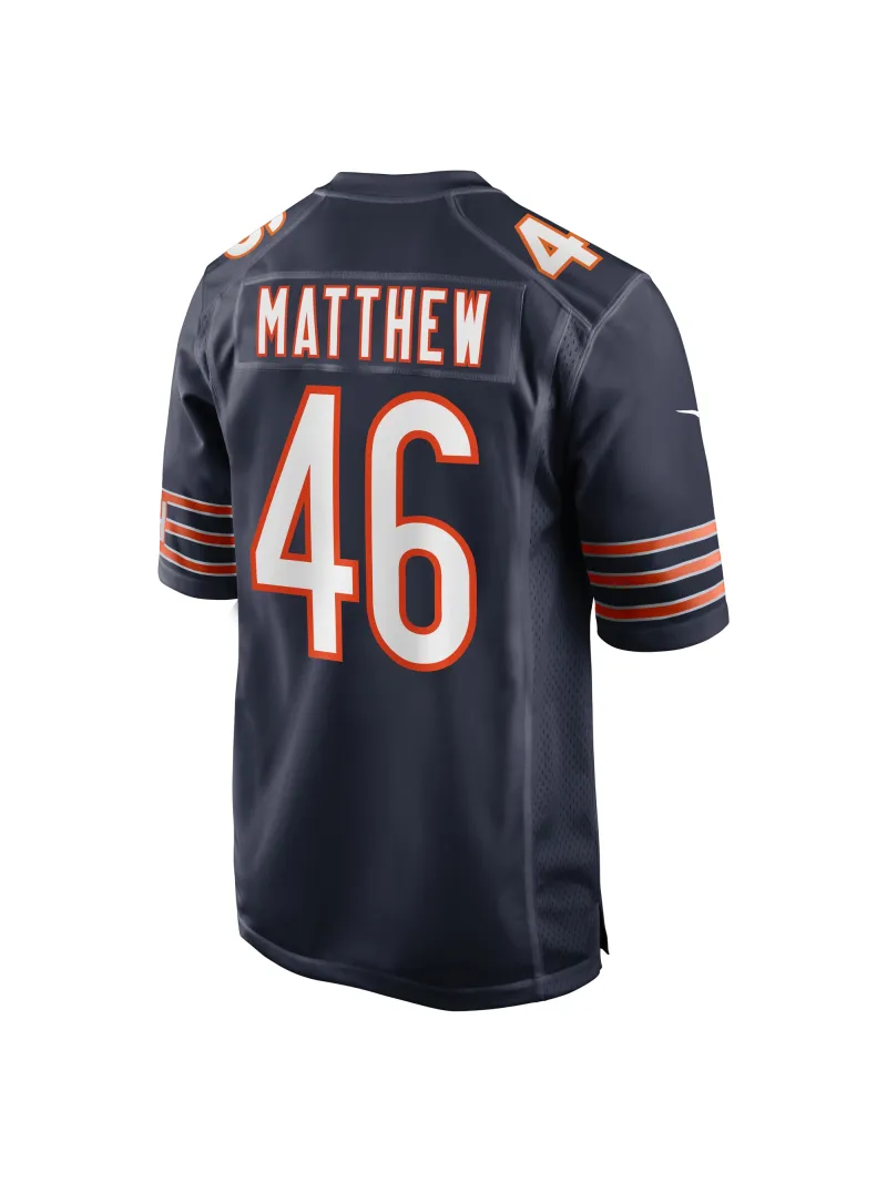  Men's Chicago Bears Christian Matthew Nike Navy Game Jersey