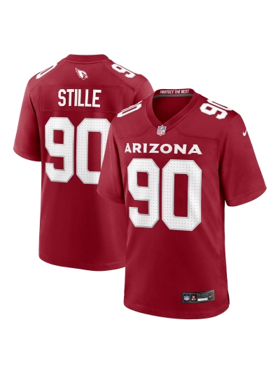 Men's Arizona Cardinals Ben Stille Nike Cardinal Team Game Jersey 01