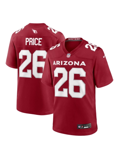 Men's Arizona Cardinals Bobby Price Nike Cardinal Team Game Jersey 01