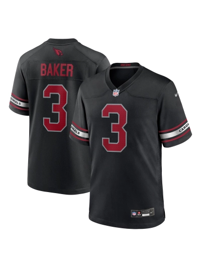 Men's Arizona Cardinals Budda Baker Nike Black Game Jersey 01