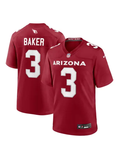 Men's Arizona Cardinals Budda Baker Nike Cardinal Game Player Jersey 01