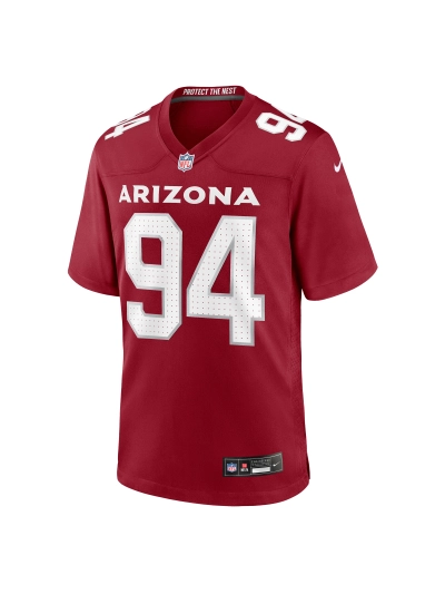 Men's Arizona Cardinals Carlos Watkins Nike Cardinal Game Player Jersey 02