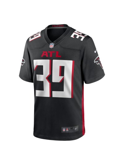 Men's Atlanta Falcons Jacob Saylors Nike Black Game Jersey 02