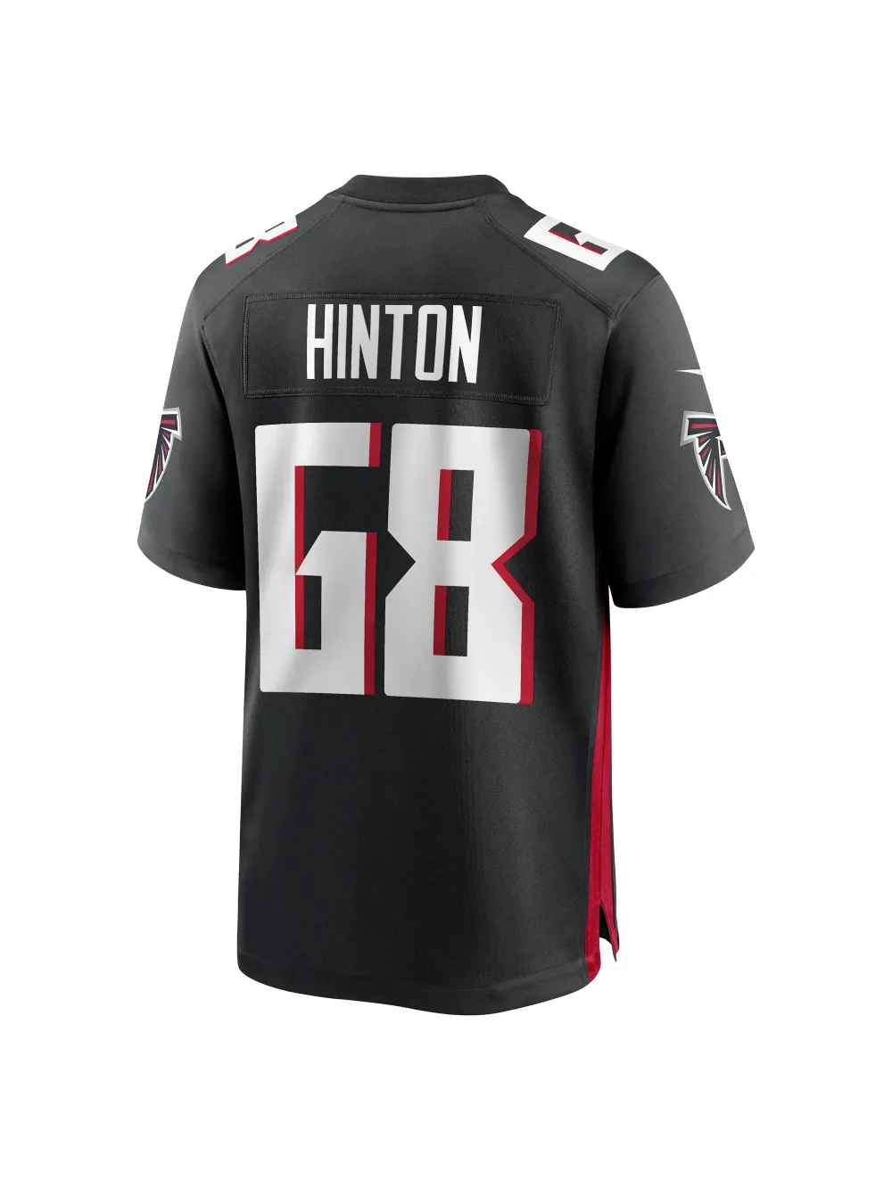 Men's Atlanta Falcons Kyle Hinton Nike Black Team Game Jersey