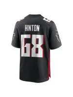 Men's Atlanta Falcons Kyle Hinton Nike Black Team Game Jersey