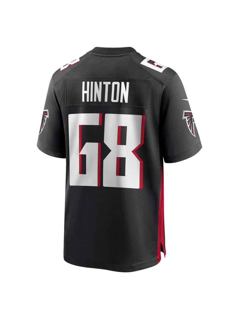 Men's Atlanta Falcons Kyle Hinton Nike Black Team Game Jersey